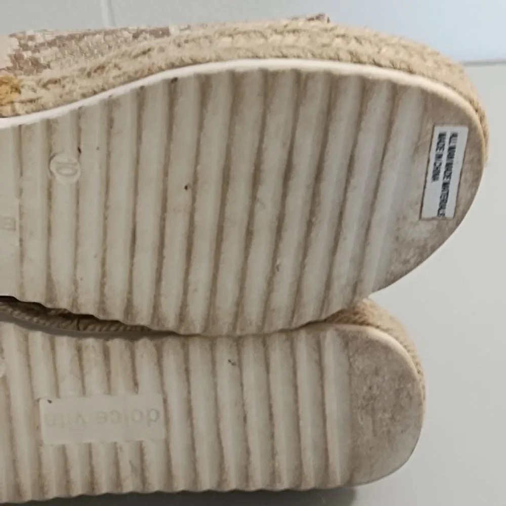 Dolce Vita Tan Espadrille Slide Platform Shoes